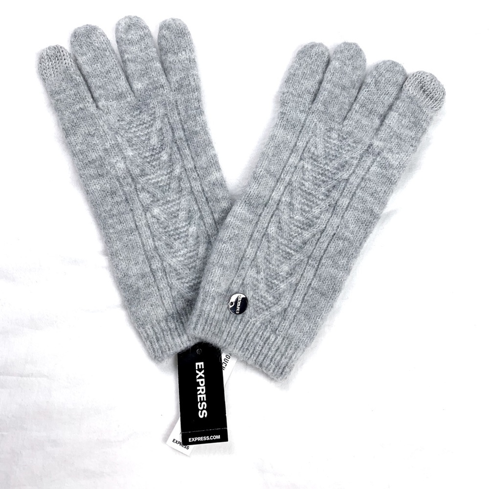 Express Gray Touch Screen Compatible Winter Gloves